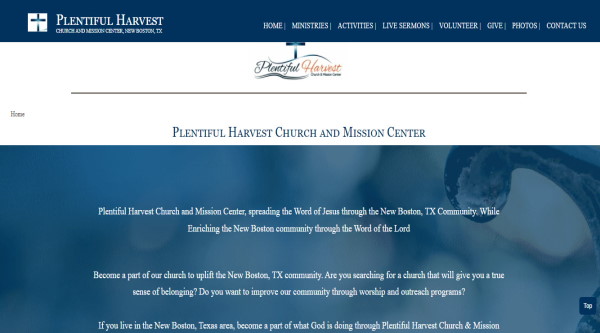 Plentiful Harvest is a local church in the New Boston area